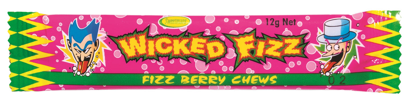 Wicked Fizz Strawberry Chews, 72 Pieces