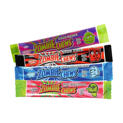 Zombie Chews Assorted Flavours – 28 Pack X 28g Each