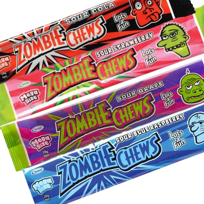 Zombie Chews Assorted Flavours – 28 Pack X 28g Each