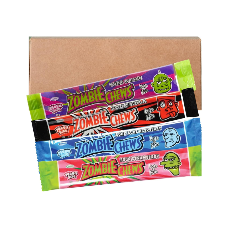 Zombie Chews Assorted Flavours – 28 Pack X 28g Each