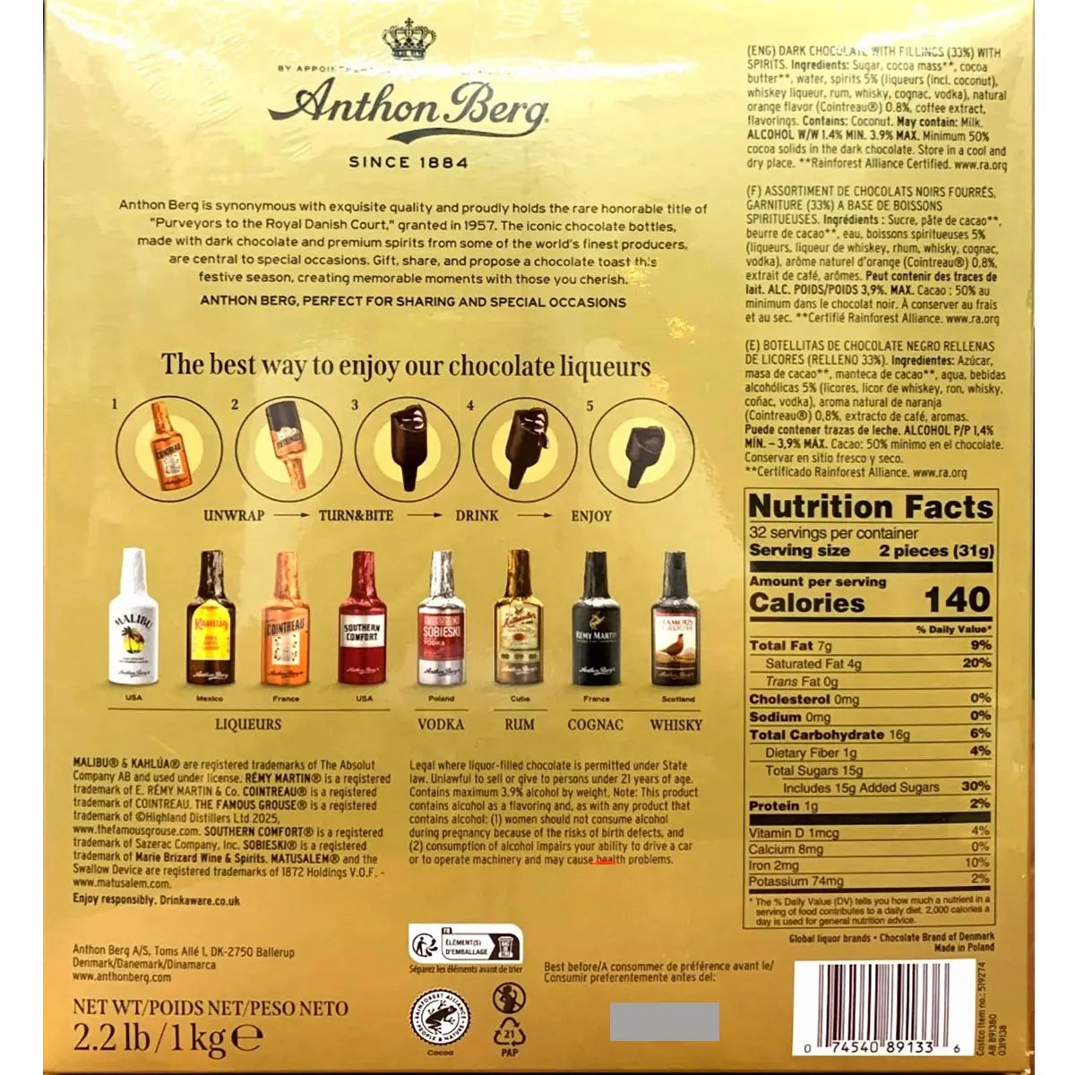 Anthon Berg Chocolate Liquor Gift Set: 64 Premium Bottles Guide