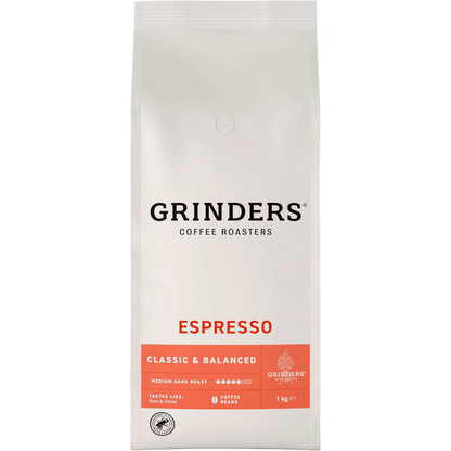 Grinders Espresso Coffee Beans – Rich & Full-Bodied Flavour – 1kg