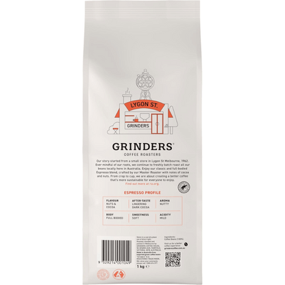 Grinders Espresso Coffee Beans – Rich & Full-Bodied Flavour – 1kg