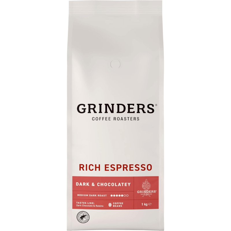 Grinders Rich Espresso Coffee Beans – Full-Bodied &amp; Smooth – 1kg