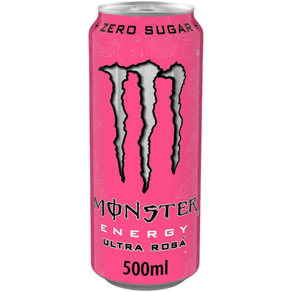 Monster Energy Ultra Rosa 500ml – Sugar-Free Energy Drink with Fruity Flavor - 24 x 500 mL