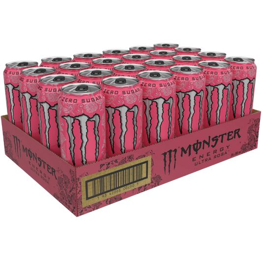 Monster Energy Ultra Rosa 500ml – Sugar-Free Energy Drink with Fruity Flavor - 24 x 500 mL