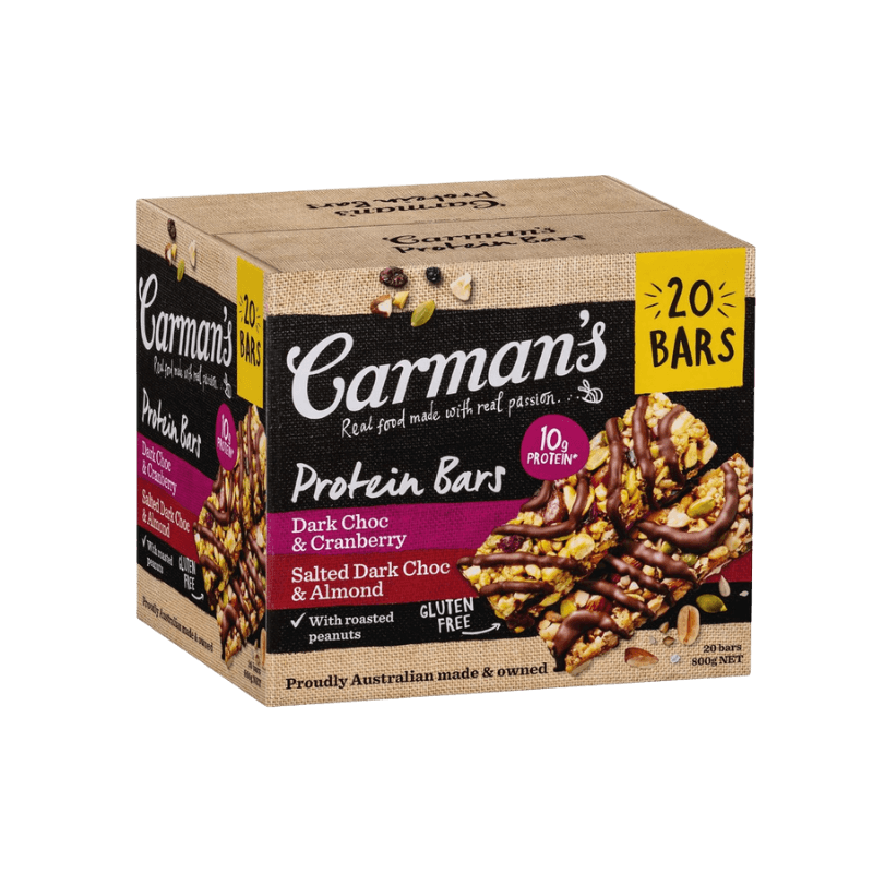 Carman's Gourmet Protein Bars 20 X 40 Grams