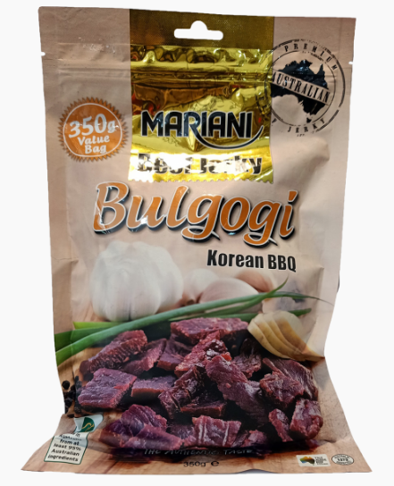 Mariani Beef Jerky Bulgogi Korean BBQ, 350g Value Bag