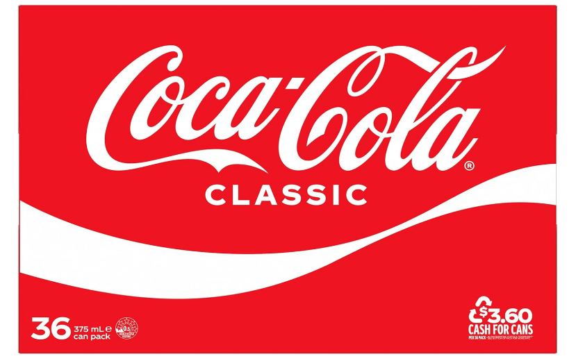 Coca-Cola Classic Soft Drink Multipack Cans 36 x 375mL