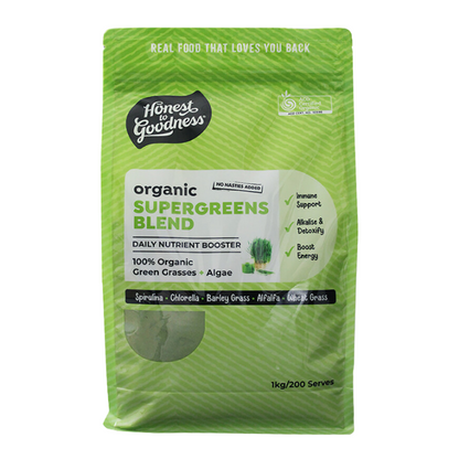 Honest to Goodness Organic SuperGreens Blend, 1 KG