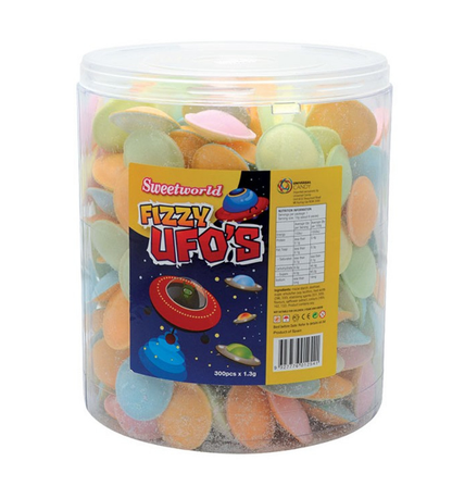 Sweetworld UFOs Fizzy Saucers 1.3 kg (Pack of 300)