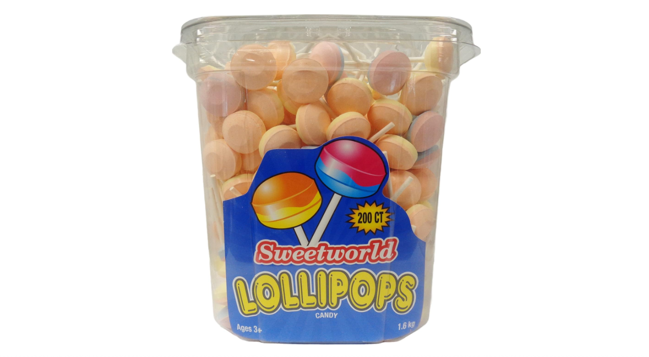 Sweetworld Lollipops 200 Pieces Jar