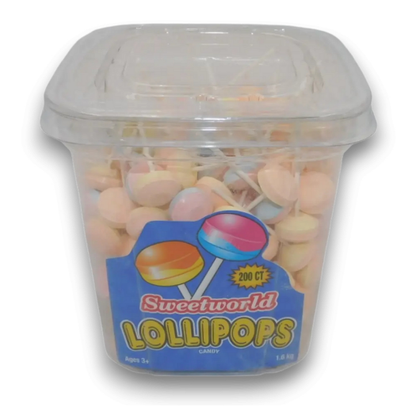 Sweetworld Lollipops 200 Pieces Jar