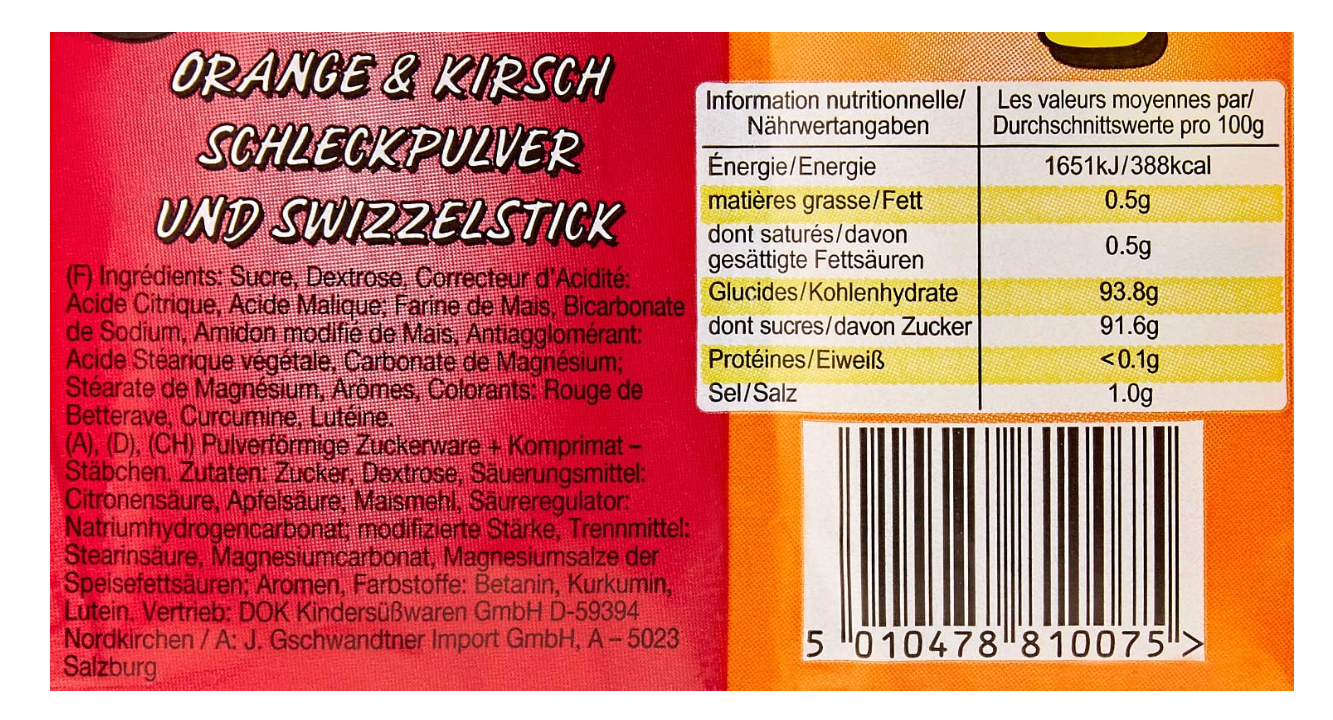 Swizzel Double Dip Orange and Cherry Stick, 36 x 19 Grams