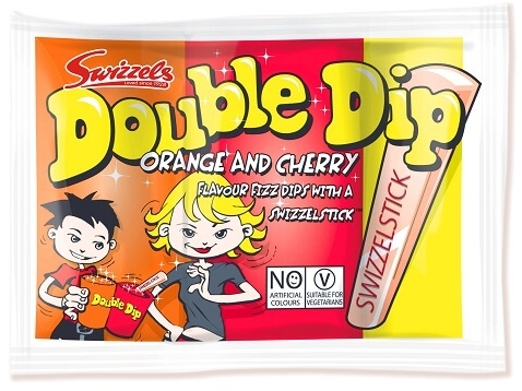 Swizzel Double Dip Orange and Cherry Stick, 36 x 19 Grams