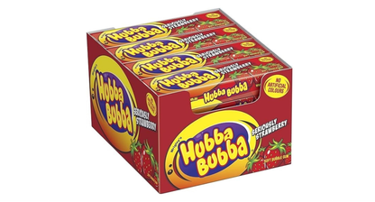 Wrigley's Hubba Bubba Seriously Strawberry Bubble Gum 20 x 5-Pieces