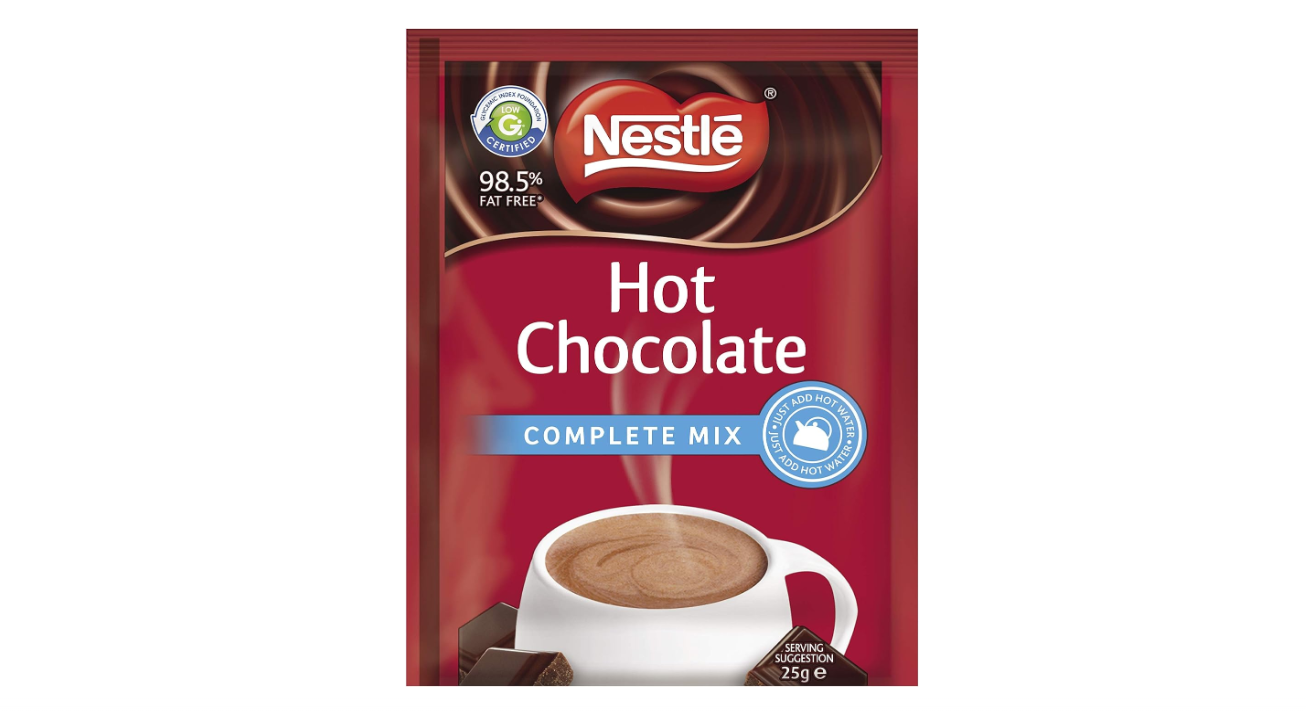 Nestle Complete Mix Hot Chocolate 25 g (Pack of 100)