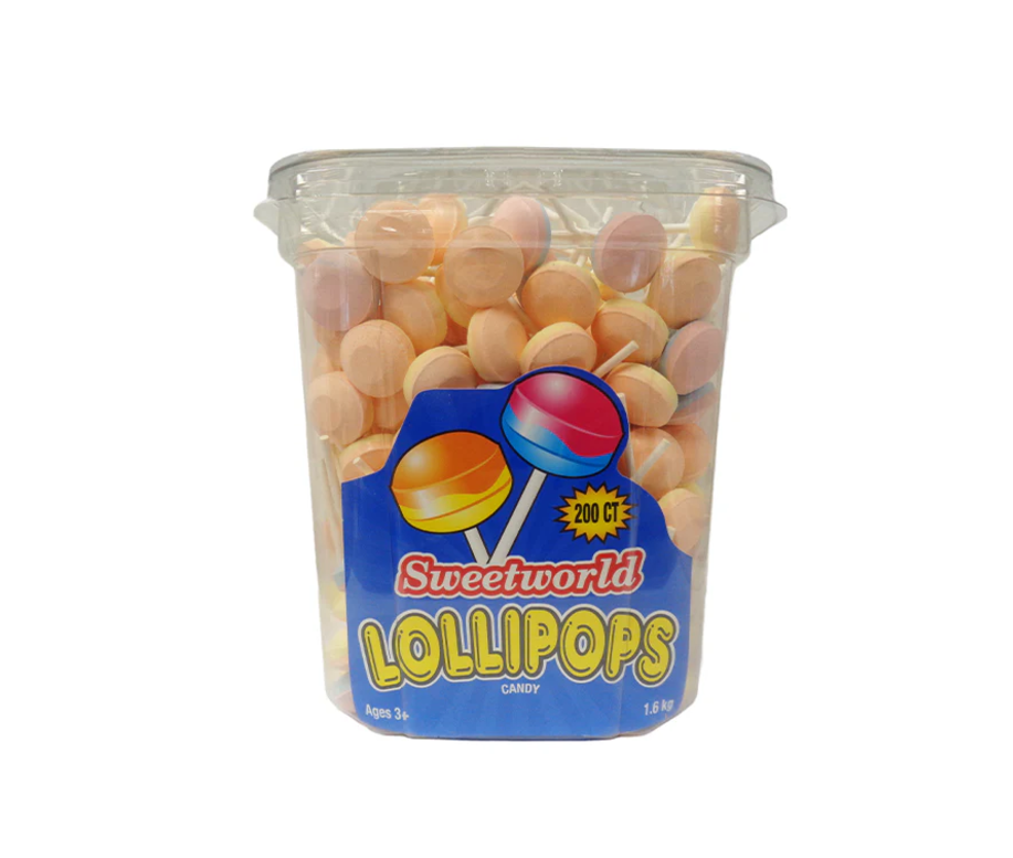 Sweetworld Lollipops 200 Pieces Jar