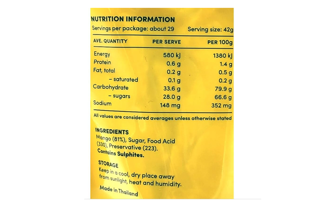 Tropical Fields Dried Real Mango, 1.2kg