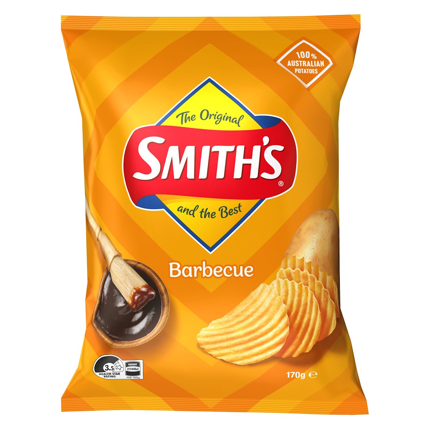 Smith's Crinkle Cut Barbecue 18 x 45g