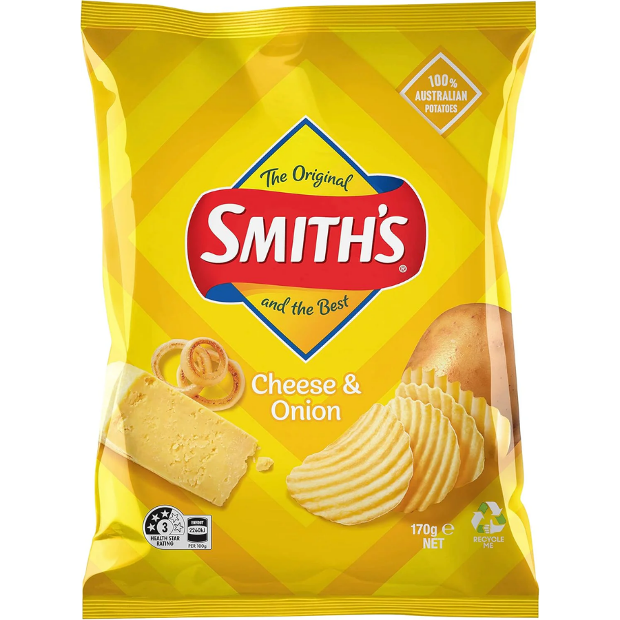 Smith's Crinkle Cut Cheese & Onion 18 x 45g | Neximax Deals