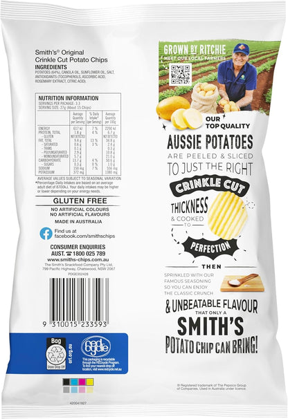 Smith's Crinkle Cut Original 18 x 90g | Neximax Deals