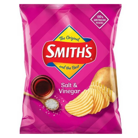 Smith's Crinkle Cut Salt And Vinegar	18 x 90g | Neximax Deals