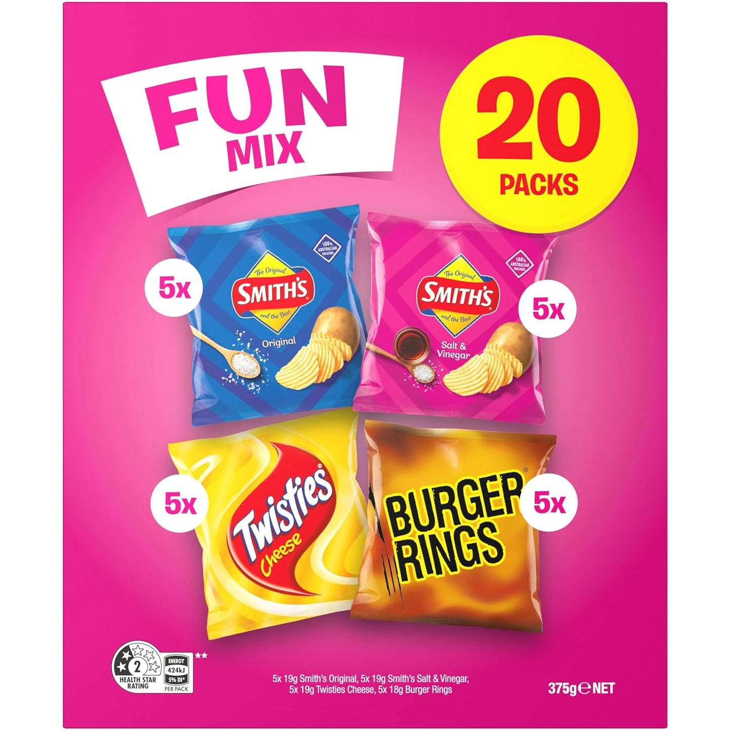 Smith's Fun Mix Multipacks 6 x 20 pack | Neximax Deals