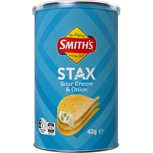 Smith's Stax Sour Cream And Onion 24 x 42g | Neximax Deals