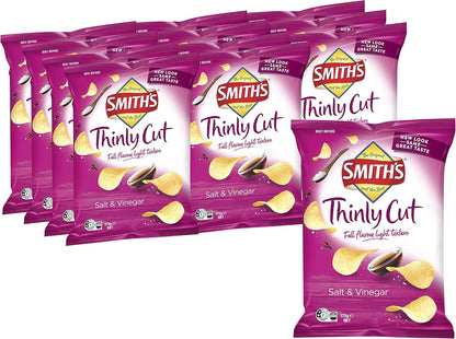 Smith's Thinly Cut Salt & Vinegar 12 x 175g | Neximax Deals