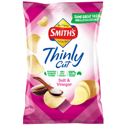 Smith's Thinly Cut Salt & Vinegar 12 x 175g | Neximax Deals