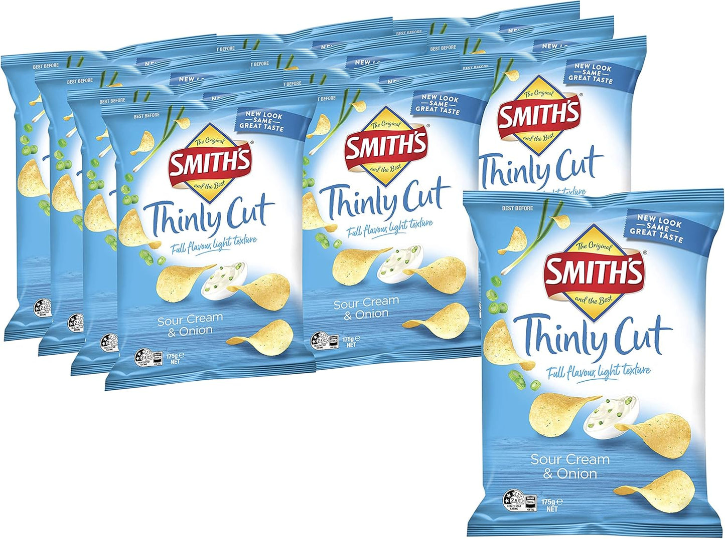 Smith's Thinly Cut Sour Cream & Onion 12 x 175g | Neximax Deals