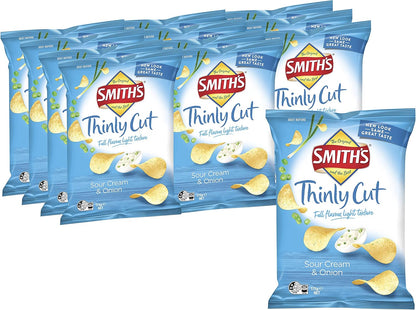Smith's Thinly Cut Sour Cream & Onion 12 x 175g | Neximax Deals