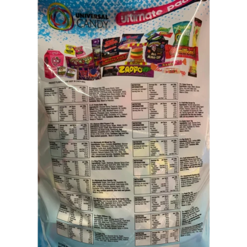 Universal Candy Ultimate Pack 120 Pieces 1.34 kg