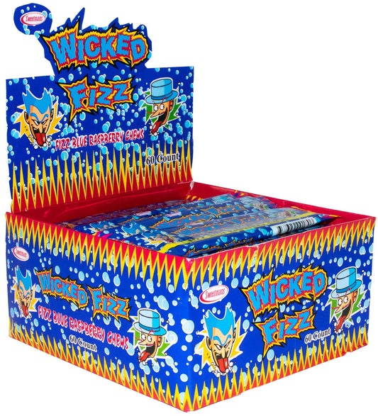 Wicked Fizz Blue Raspberry Chew, 72 Pieces