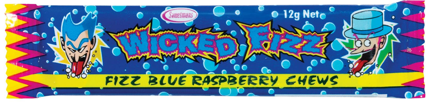 Wicked Fizz Blue Raspberry Chew, 72 Pieces